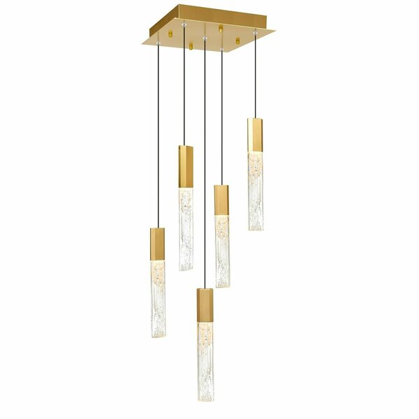 Cwi Lighting Greta Integrated Led Brass Mini Pendant 1589P12-5-624